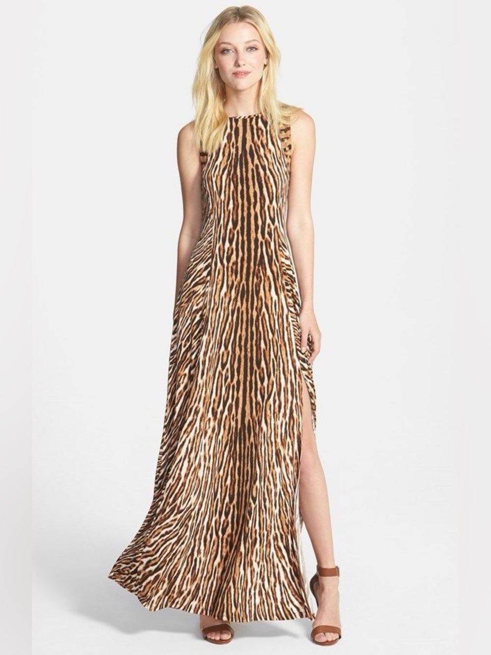 MICHAEL Michael Kors Zebra Print Maxi Dress